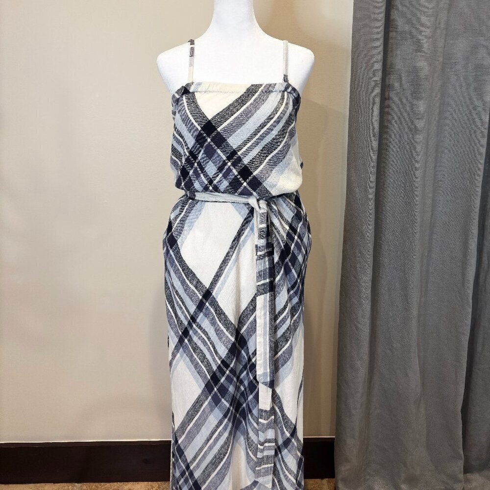 Splendid Annalise Blue Black Plaid Maxi Dress | Women's Size Medium | NWT - Picture 6 of 11